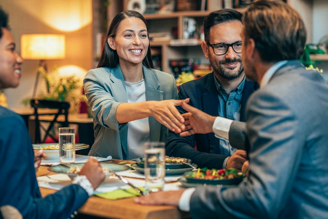 spotkanie biznesowe w restauracji